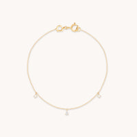 Bracelets - Diamond Charm Bracelet in Solid Gold - Charm Bracelets - Astrid & Miyu