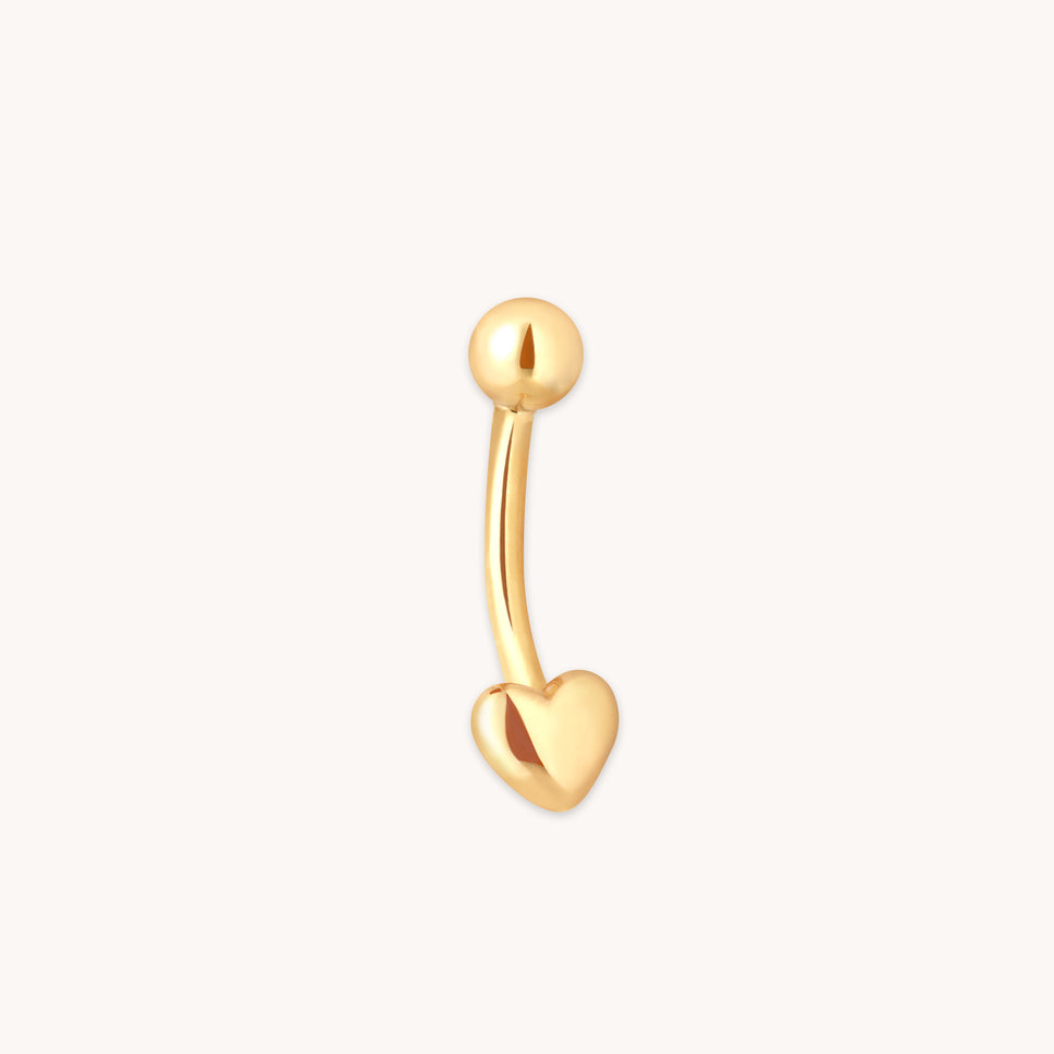 Heart Rook Bar in Solid Gold-Astrid & Miyu