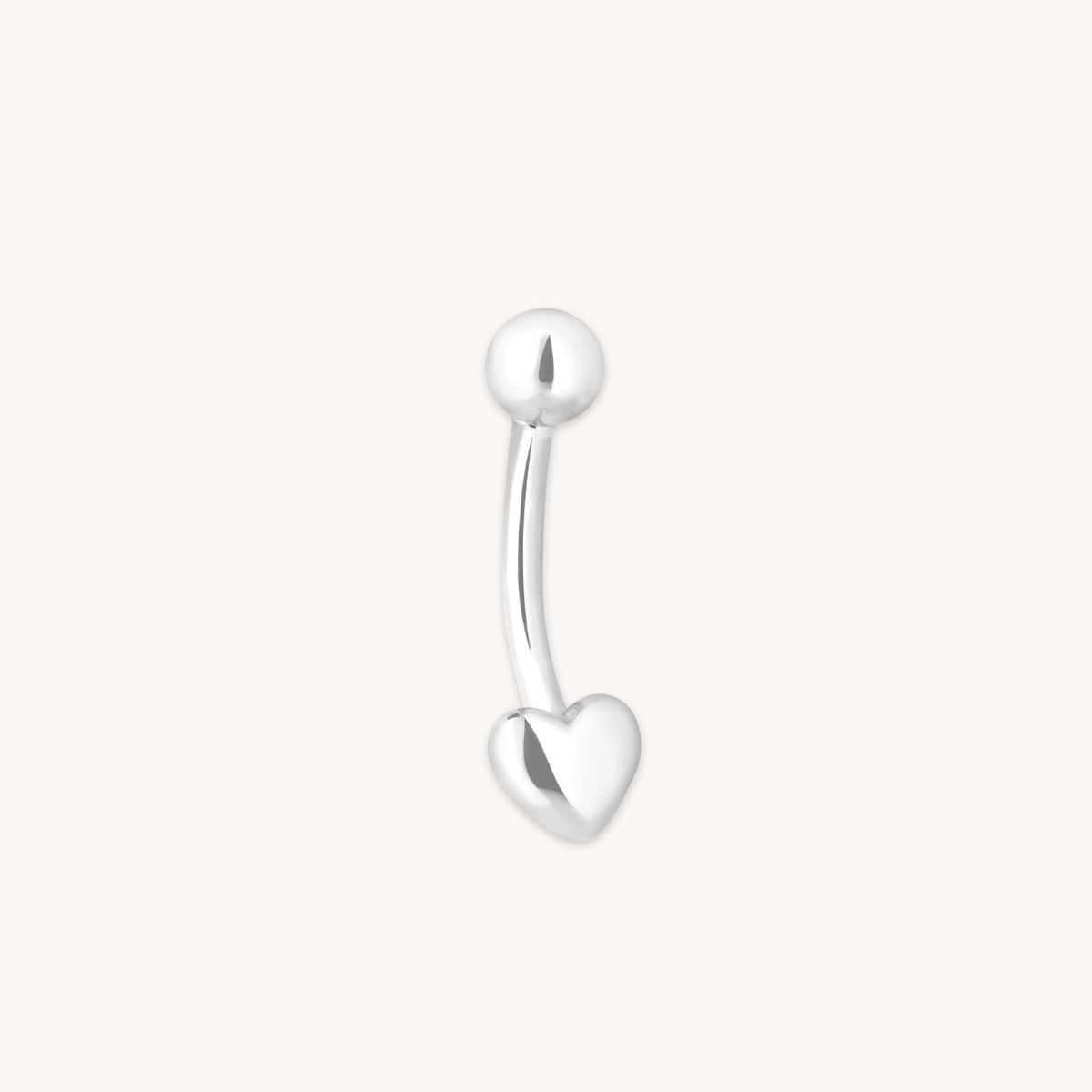 Heart Rook Bar in Solid White Gold-Astrid & Miyu