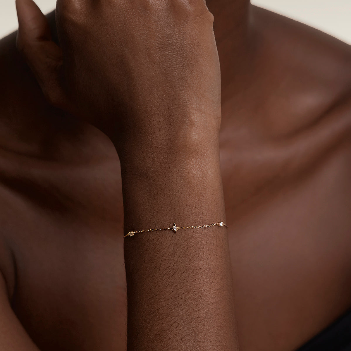 Cosmic Star Charm Bracelet in Gold-Astrid & Miyu