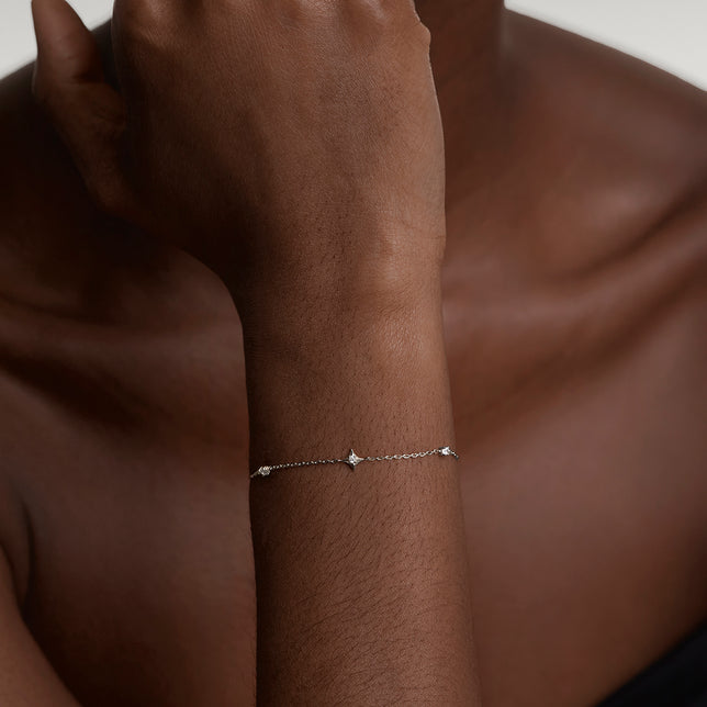 Cosmic Star Charm Bracelet in Silver-Astrid & Miyu