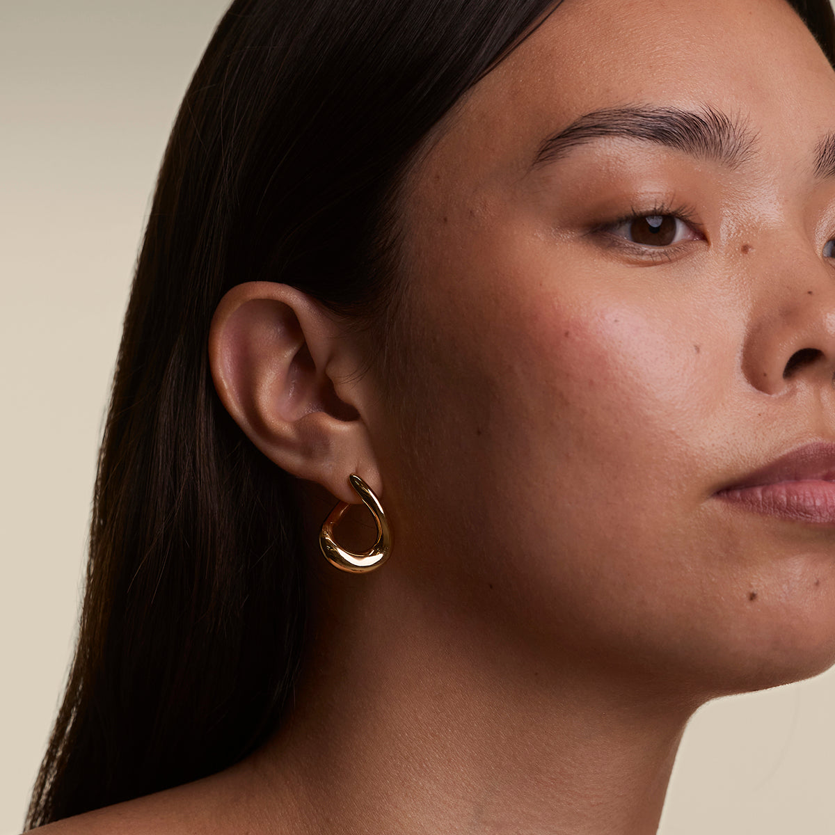 Molten Large Hoops in Gold-Astrid & Miyu