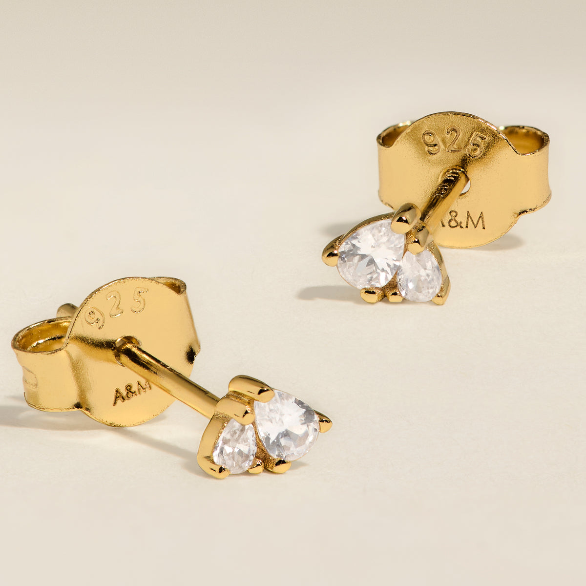 Pear Cluster Stud Earrings in Gold-Astrid & Miyu