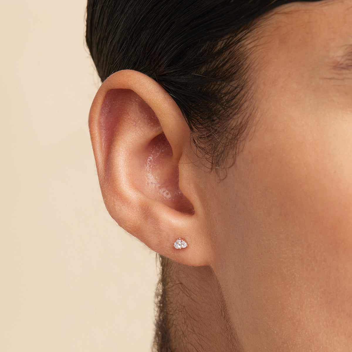 18k Rose Gold Plated Jewellery - Pear Cluster Stud Earrings in Rose Gold - Stud Earrings - Astrid & Miyu