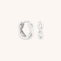 Earrings - Infinite Huggies in Solid White Gold - Huggies - Astrid & Miyu