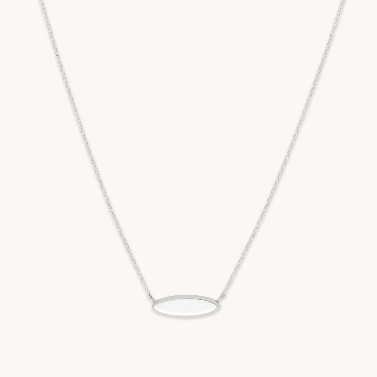 Bridal Jewellery - ID Pendant Necklace in Solid White Gold - Pendant Necklace - Astrid & Miyu