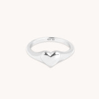 Graduation Gifts - Heart Signet Ring in Silver - Signet Ring - Astrid & Miyu