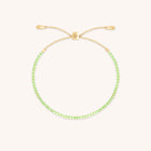 Peridot August Beaded Bracelet in Solid Gold-Astrid & Miyu