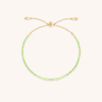 Peridot August Beaded Bracelet in Solid Gold-Astrid & Miyu