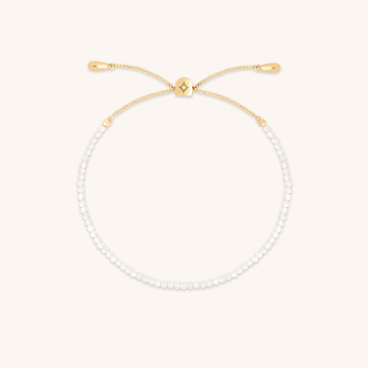 Moonstone June Beaded Birthstone Bracelet in Solid Gold-Astrid & Miyu