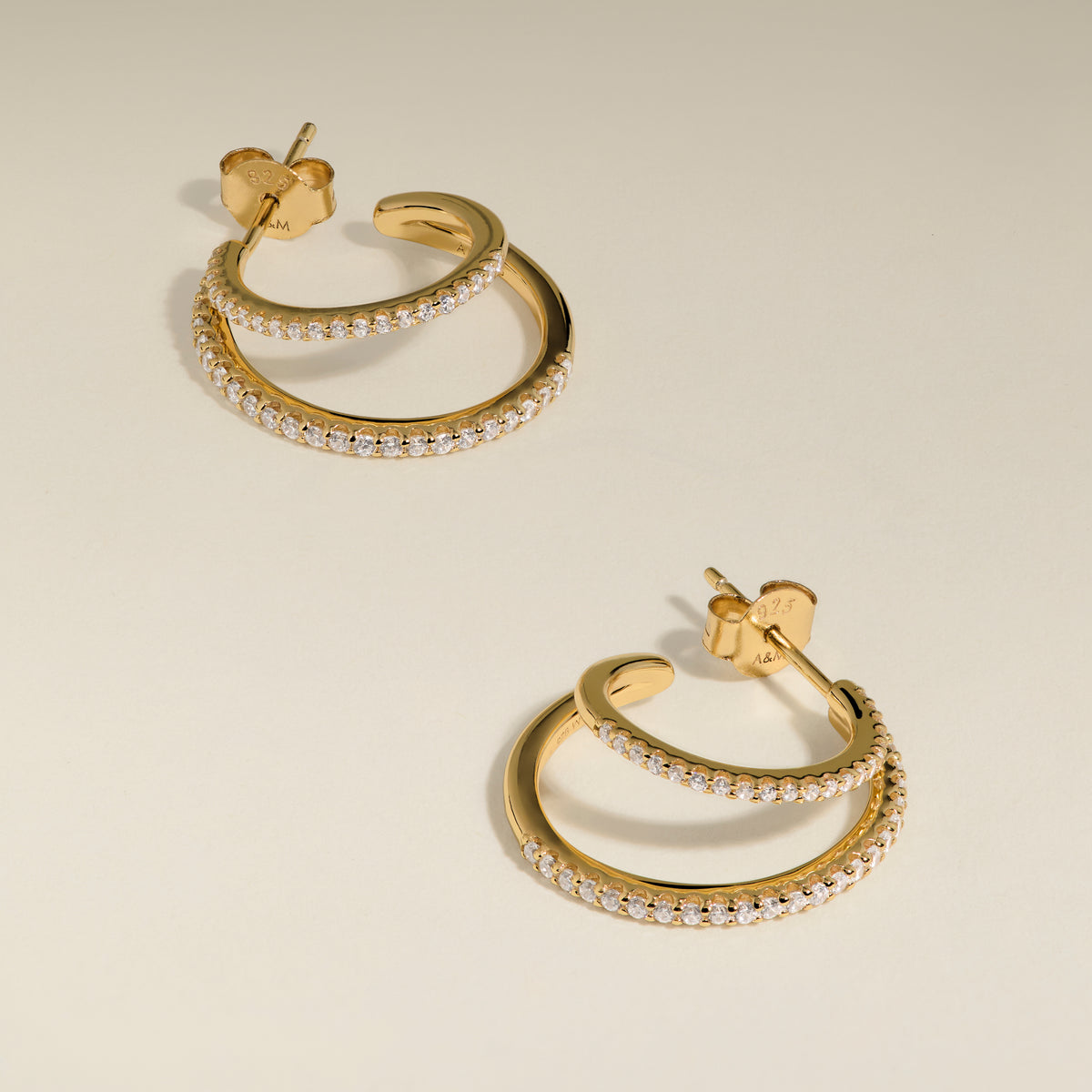 Illusion Crystal Hoops in Gold-Astrid & Miyu