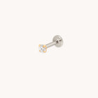Micro Crystal Titanium Piercing Stud in Gold-Astrid & Miyu