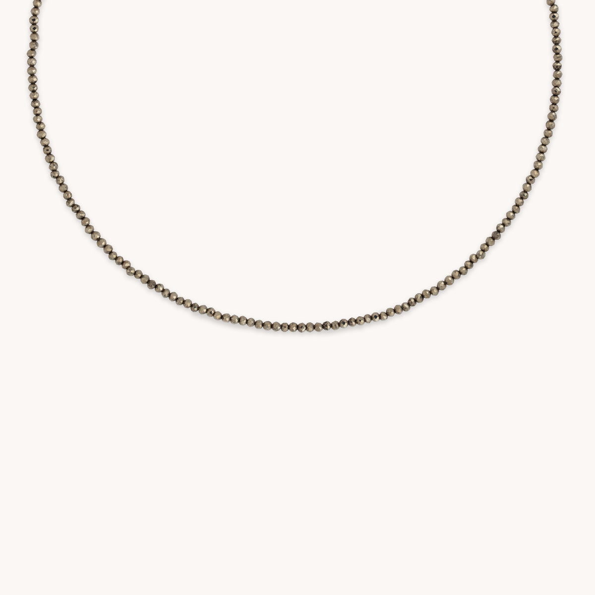 Beaded Jewellery - Ironstone Gemstone Necklace in 9k White Gold - Beaded Necklace - Astrid & Miyu