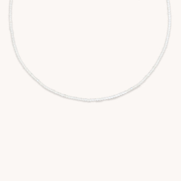 Beaded Jewellery - Moonstone Gemstone Necklace in 9k Gold - Beaded Necklace - Astrid & Miyu