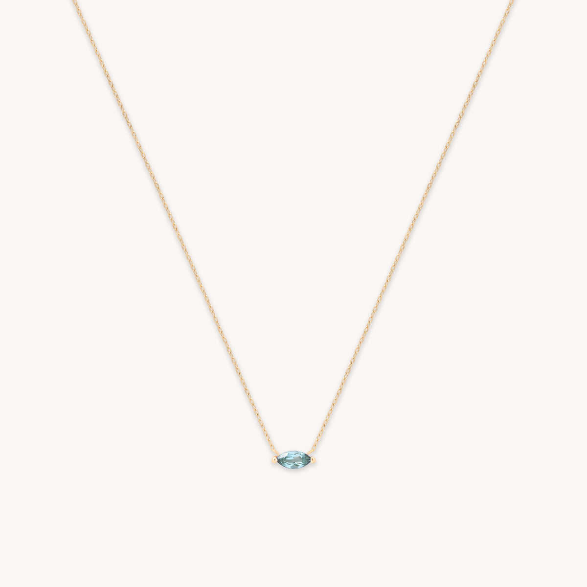 Gemstone Jewellery - Alexandrite Marquise Necklace in Solid Gold - Charm Necklaces - Astrid & Miyu