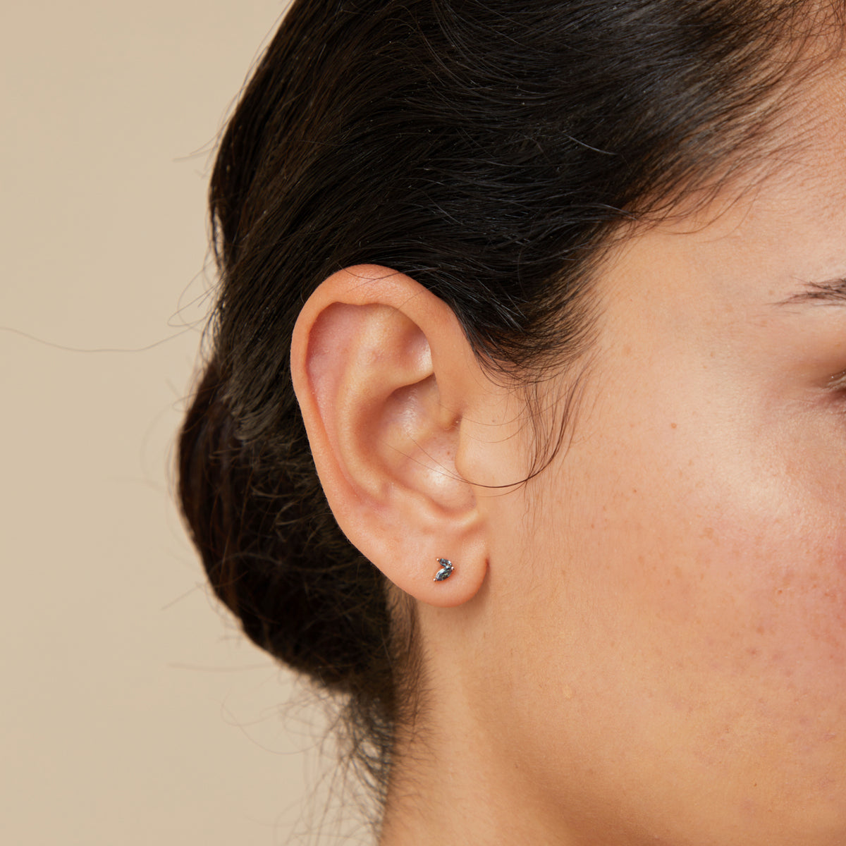 Earrings - Alexandrite Marquise Studs in Solid Gold - Stud Earrings - Astrid & Miyu