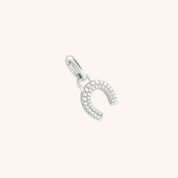 Hoop Charms - Horseshoe Talisman Charm in Silver - Talisman Charm - Astrid & Miyu