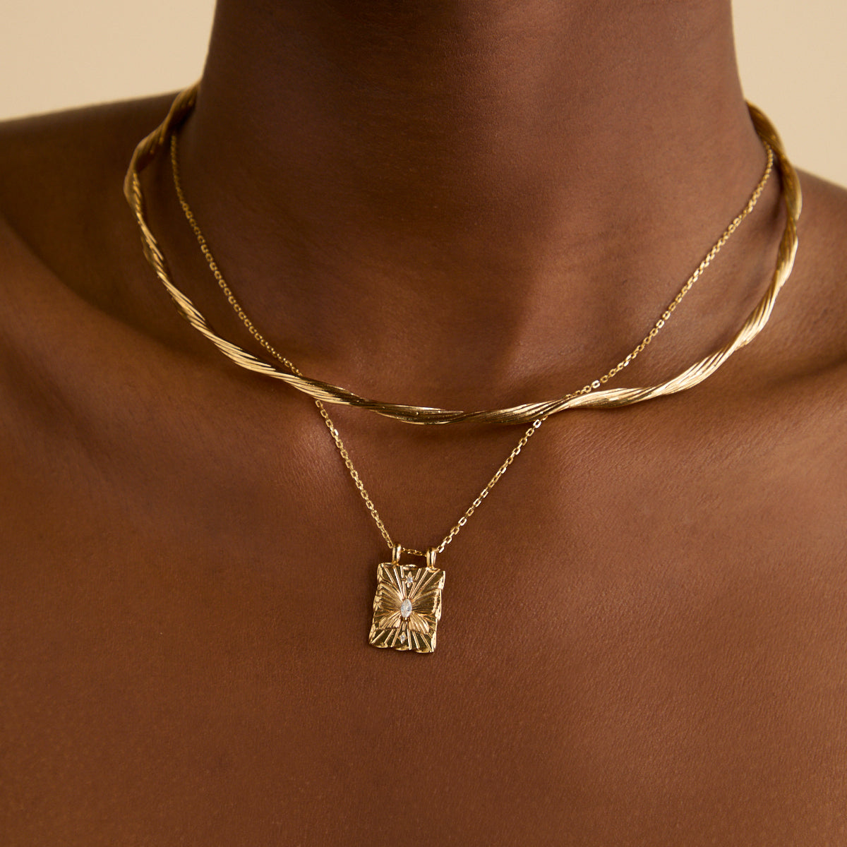 18k Gold Plated Jewellery - Butterfly Pendant Necklace in Gold - Pendant Necklace - Astrid & Miyu