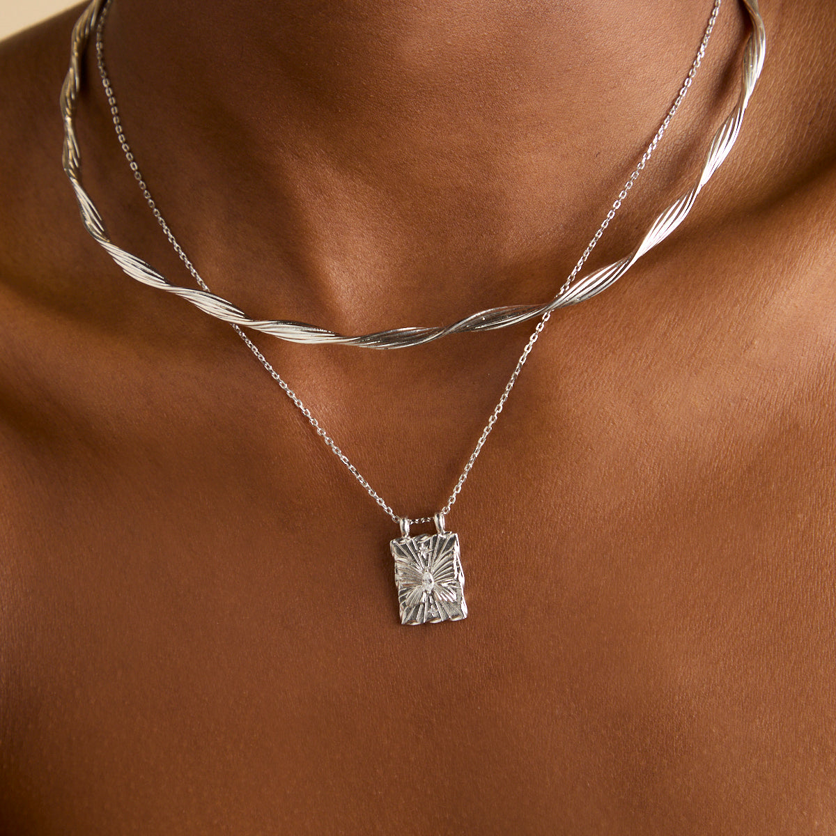 Gemstone Necklaces - Butterfly Pendant Necklace in Silver - Pendant Necklace - Astrid & Miyu