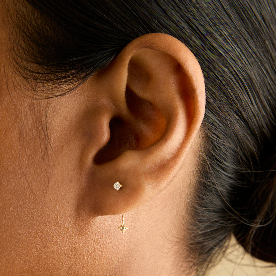 Ear Curation Chain™ - Star Ear Curation Chain™ in Solid Gold - Piercing Chains - Astrid & Miyu