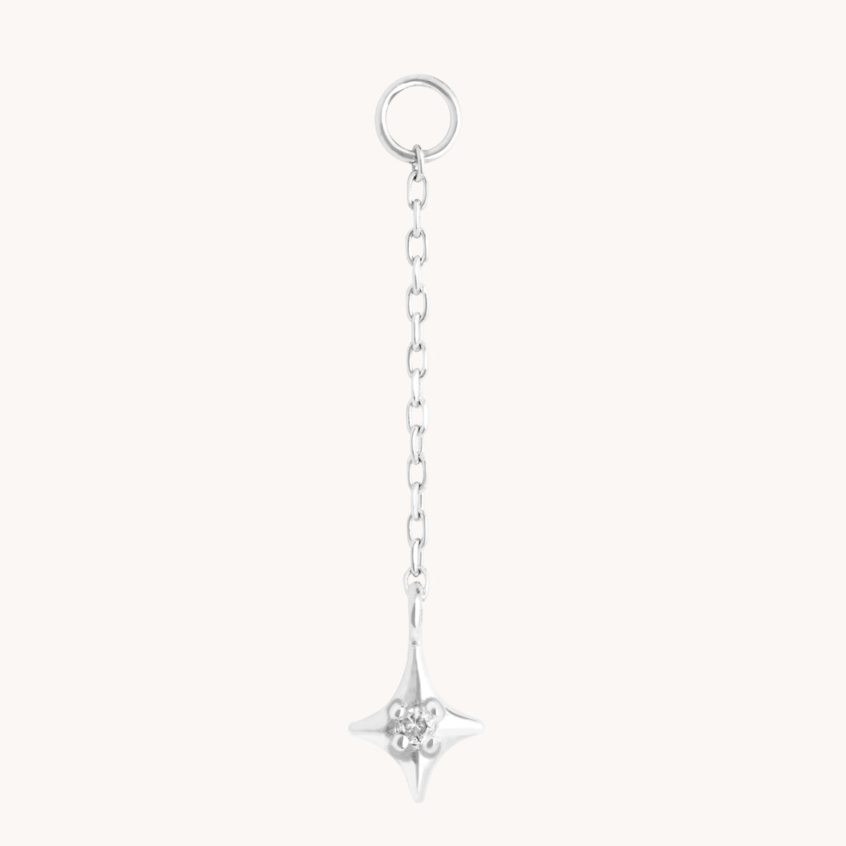 Ear Curation Chain™ - Star Ear Curation Chain™ in Solid White Gold - Piercing Chains - Astrid & Miyu