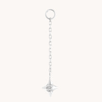 Ear Curation Chain™ - Star Ear Curation Chain™ in Solid White Gold - Piercing Chains - Astrid & Miyu