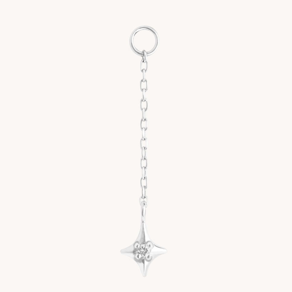 Ear Curation Chain™ - Star Ear Curation Chain™ in Solid White Gold - Piercing Chains - Astrid & Miyu
