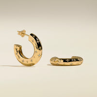 Cosmic Star Dome Hoops in Gold-Astrid & Miyu