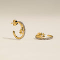 Cosmic Illusion Crystal Hoops in Gold-Astrid & Miyu