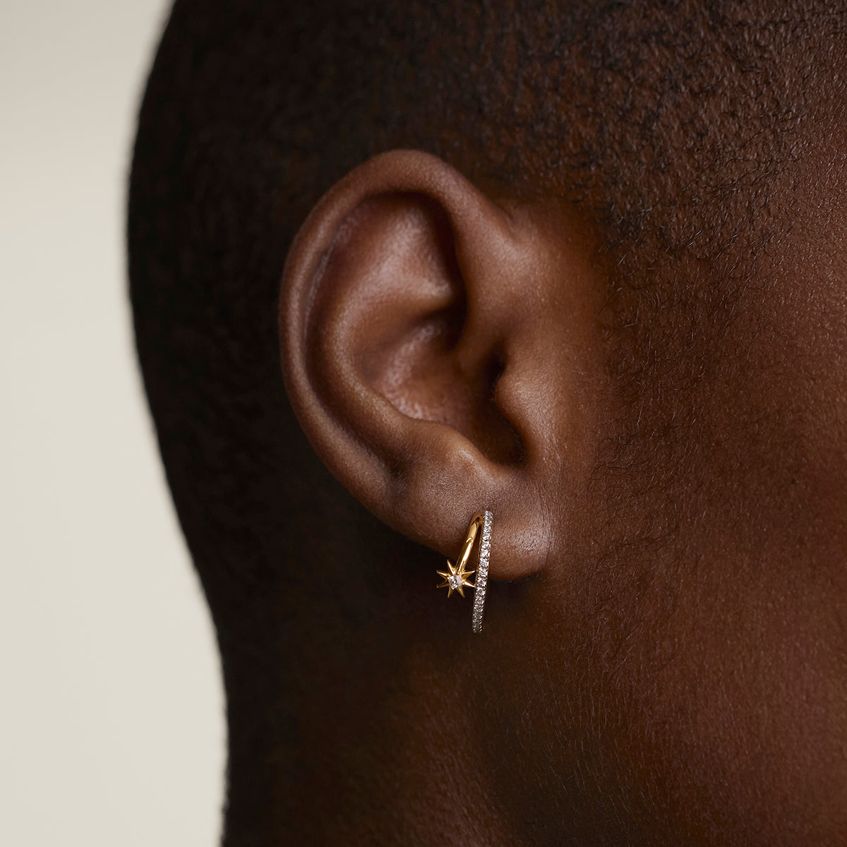 Cosmic Illusion Crystal Hoops in Gold-Astrid & Miyu