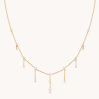 18k Gold Plated Jewellery - Cosmic Charm Drop Necklace in Gold - Necklaces - Astrid & Miyu