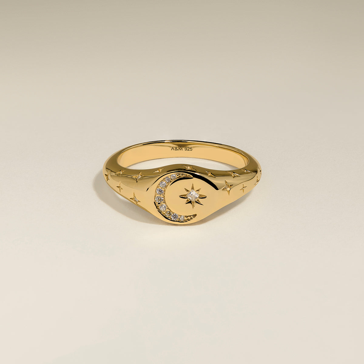 Cosmic Signet Ring in Gold-Astrid & Miyu