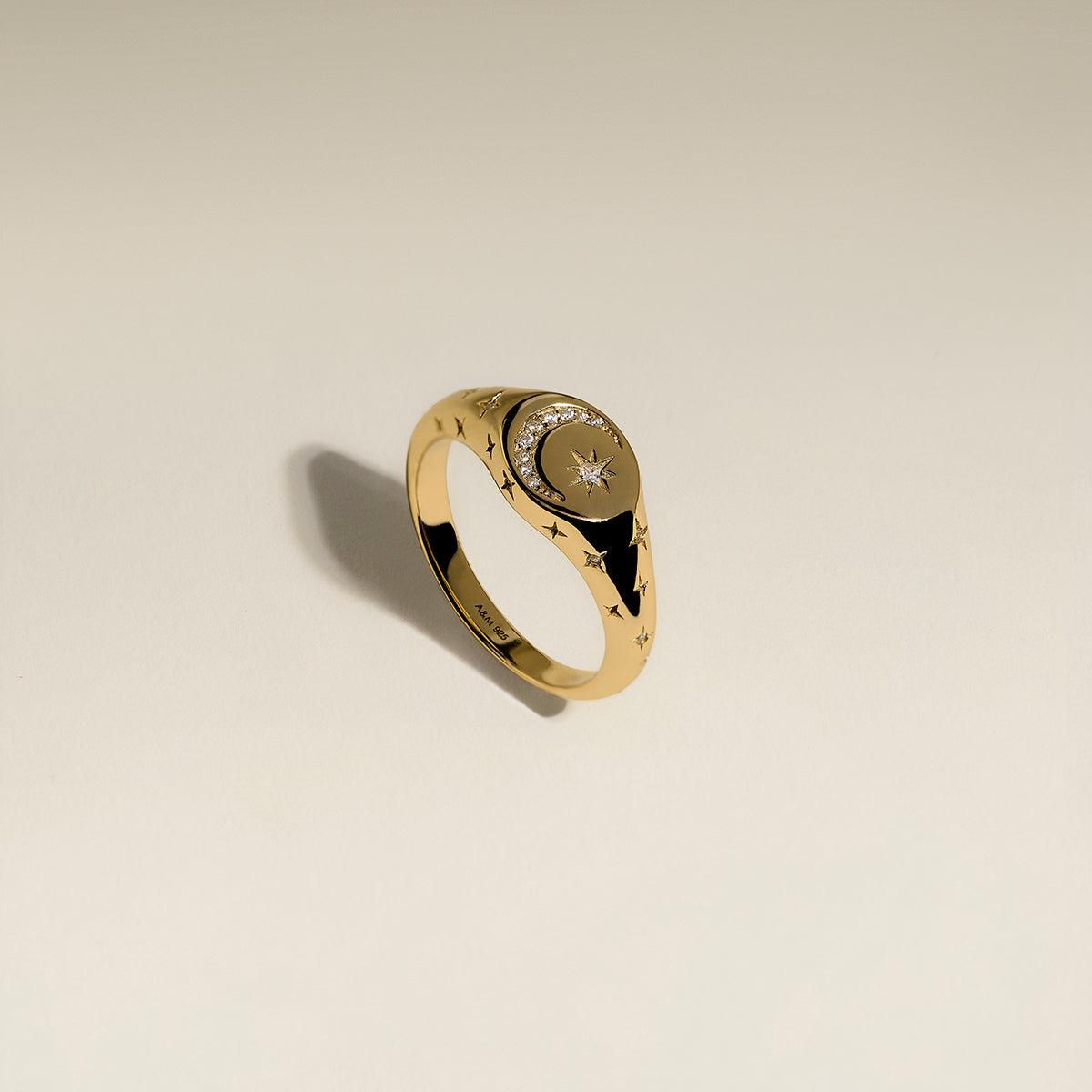 Cosmic Signet Ring in Gold-Astrid & Miyu