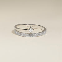 Pavé Crystal Illusion Ring in Silver-Astrid & Miyu