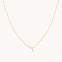Gold Necklaces - Diamond Marquise Drop Pendant Necklace in Solid Gold - Pendant Necklaces - Astrid & Miyu