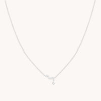 Gold Necklaces - Diamond Marquise Drop Pendant Necklace in Solid White Gold - Pendant Necklaces - Astrid & Miyu