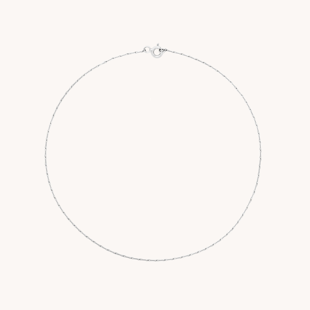 Marylebone Chain Anklet in Solid White Gold-Astrid & Miyu