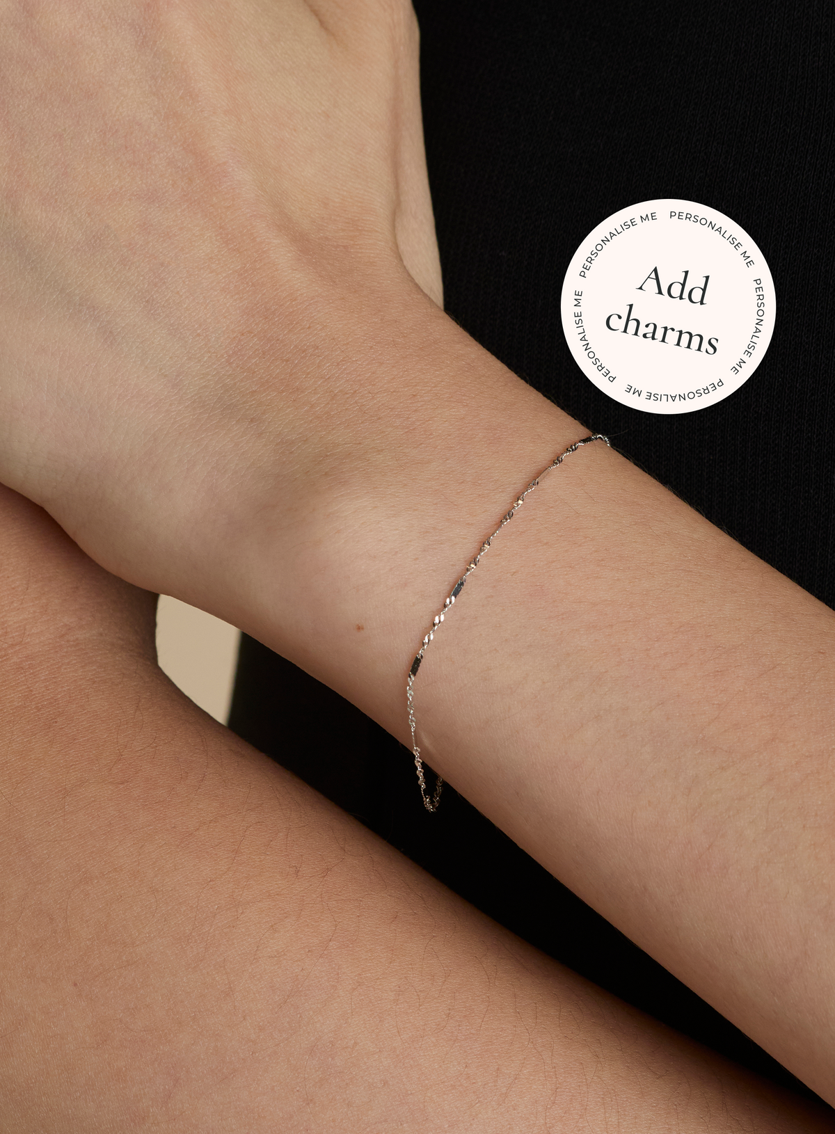 Astrid Story Chain Bracelet in Solid White Gold-Astrid & Miyu