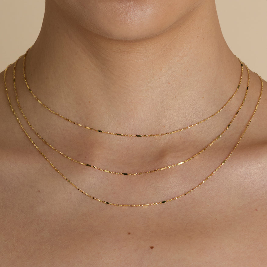 Astrid Chain Necklace in Solid Gold-Astrid & Miyu