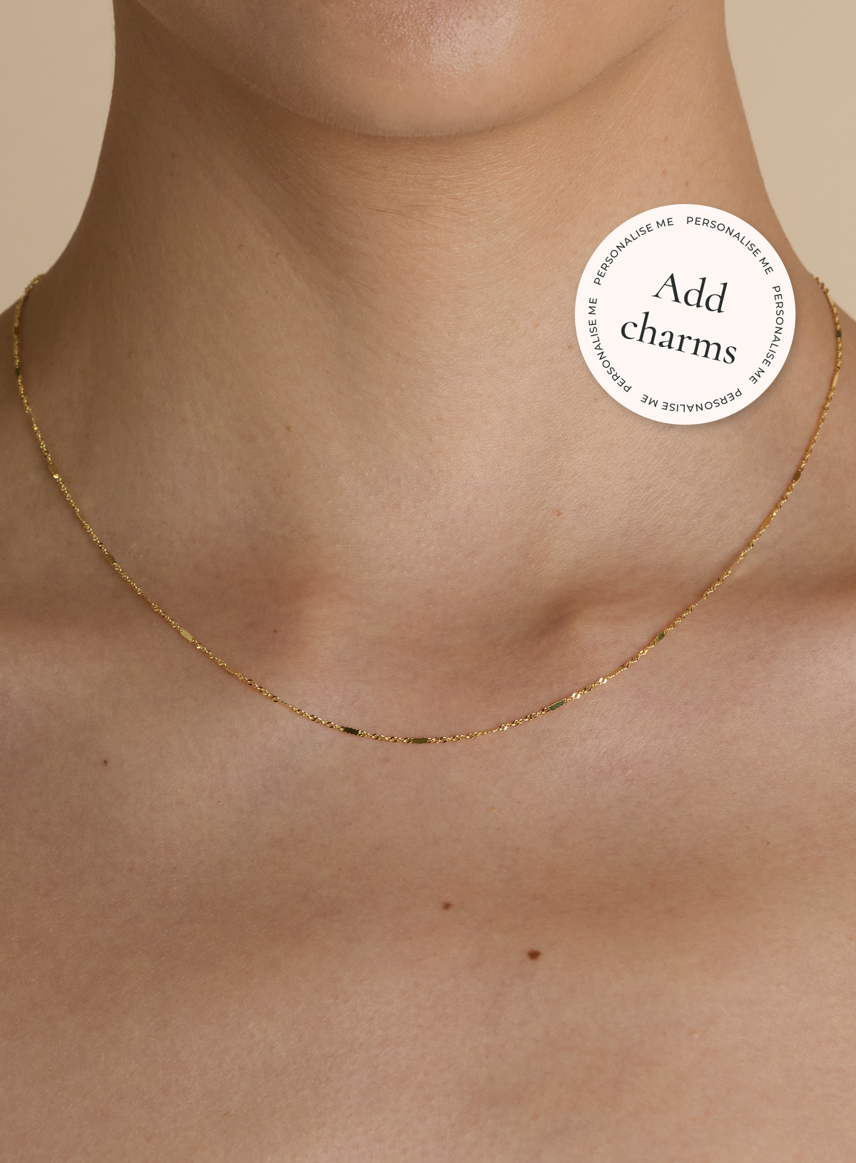 Astrid Story Chain Necklace in Solid Gold-Astrid & Miyu