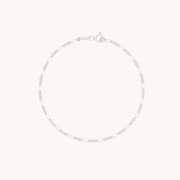 Soho Chain Bracelet in Solid White Gold-Astrid & Miyu
