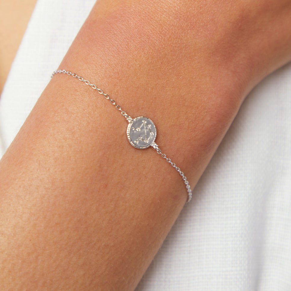 Bracelets - Libra Zodiac Bracelet in Silver - Zodiac - Astrid & Miyu