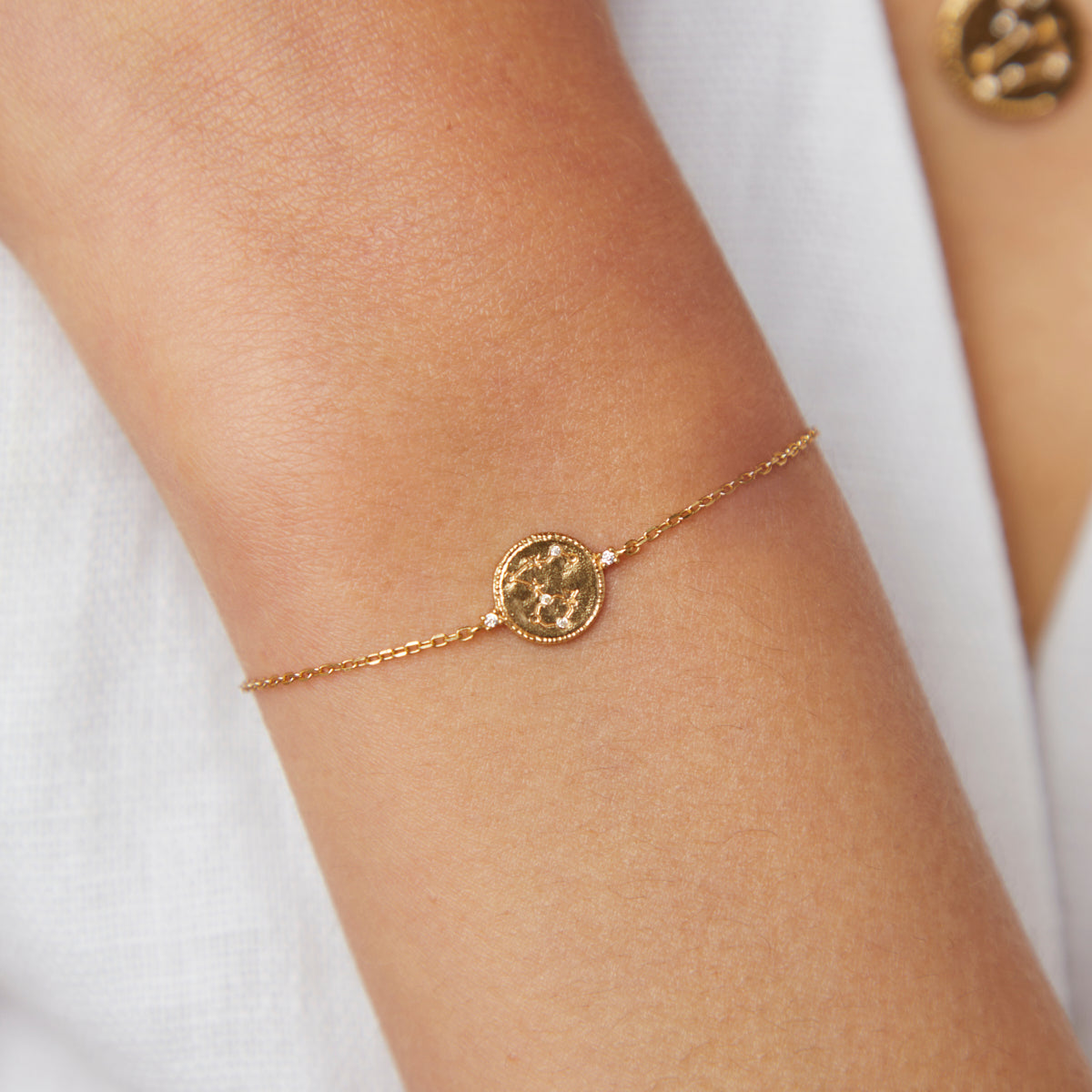 18k Gold Plated Jewellery - Pisces Zodiac Bracelet in Gold - Zodiac - Astrid & Miyu