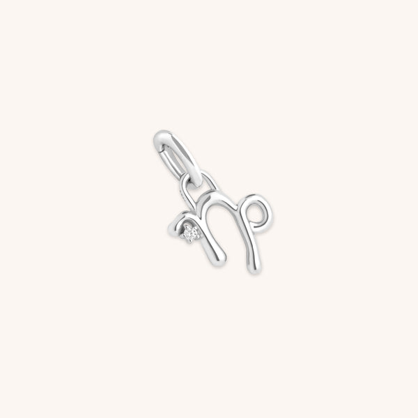 Capricorn Jewellery - Capricorn Zodiac Talisman Charm in Silver - Talisman Charm - Astrid & Miyu