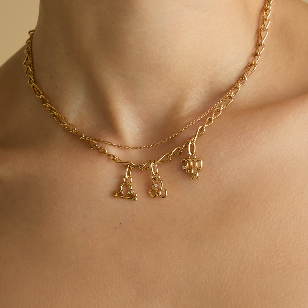 18k Gold Plated Jewellery - Leo Zodiac Talisman Charm in Gold - Talisman Charm - Astrid & Miyu