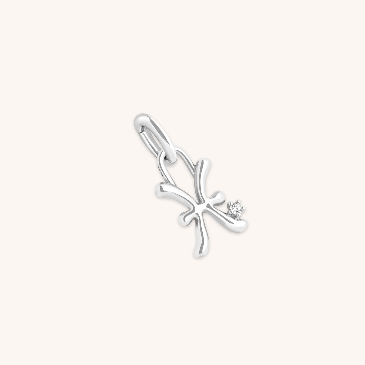 Hoop Charms - Pisces Zodiac Talisman Charm in Silver - Talisman Charm - Astrid & Miyu