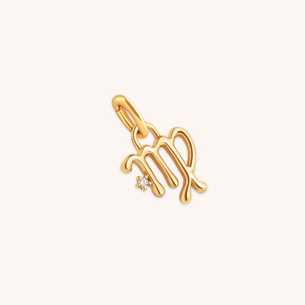 18k Gold Plated Jewellery - Virgo Zodiac Talisman Charm in Gold - Talisman Charm - Astrid & Miyu