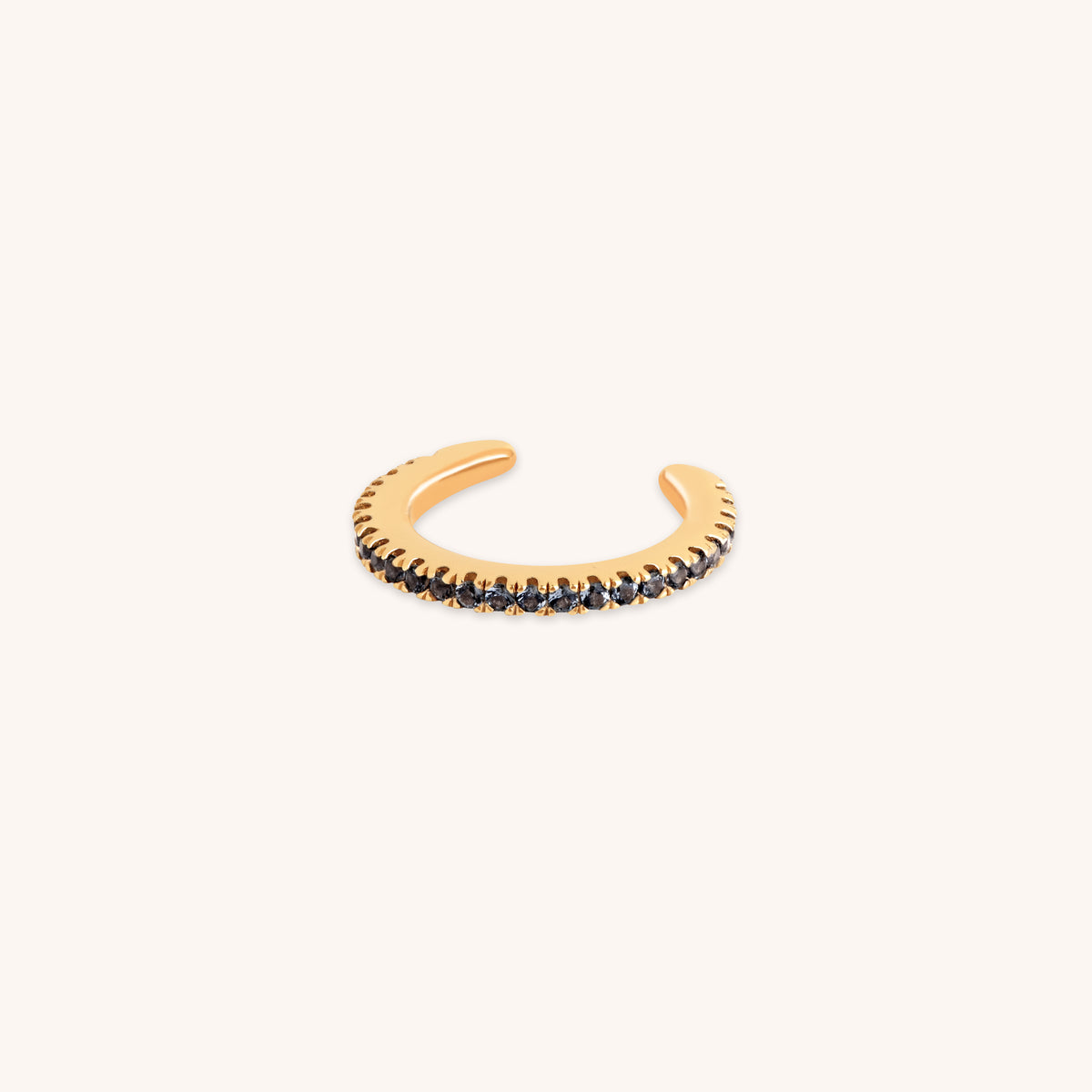 Black Pavé Ear Cuff in Gold-Astrid & Miyu