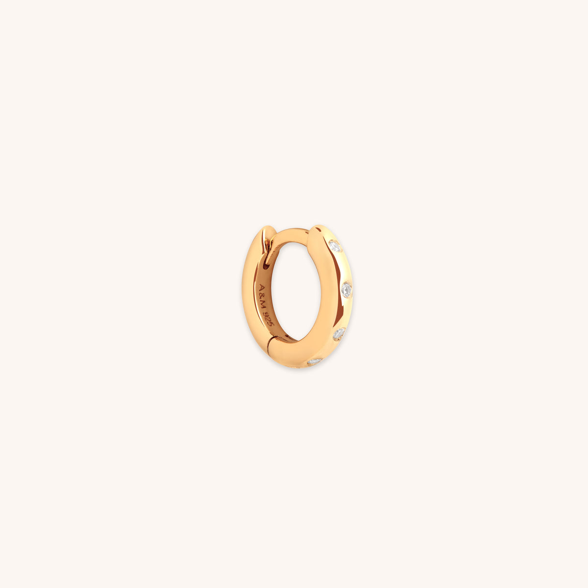 Crystal Set Hoop 6.5mm in Gold-Astrid & Miyu