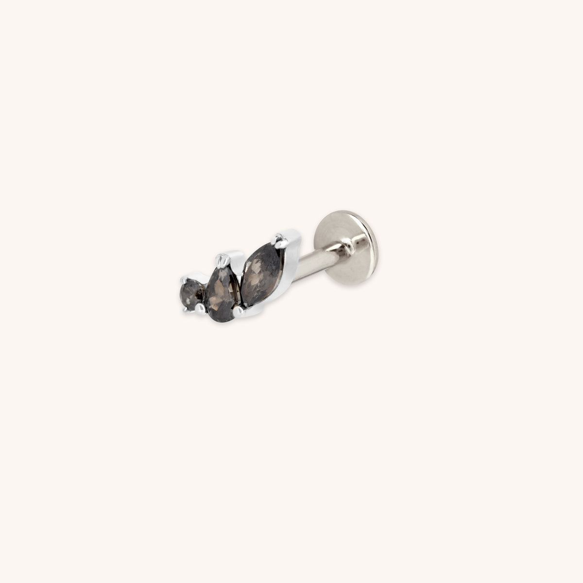 Black Cluster Titanium Piercing Stud in Silver-Astrid & Miyu